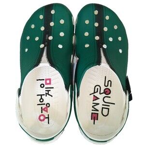 Crocs x Squid Game Classic Clog Men's Size 8 Women's 10 Green Netflix No Jibbitz